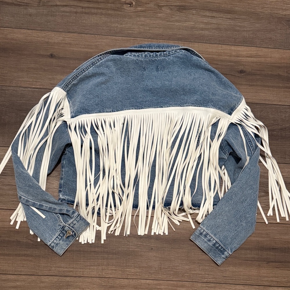 Denim Fringe Jacket